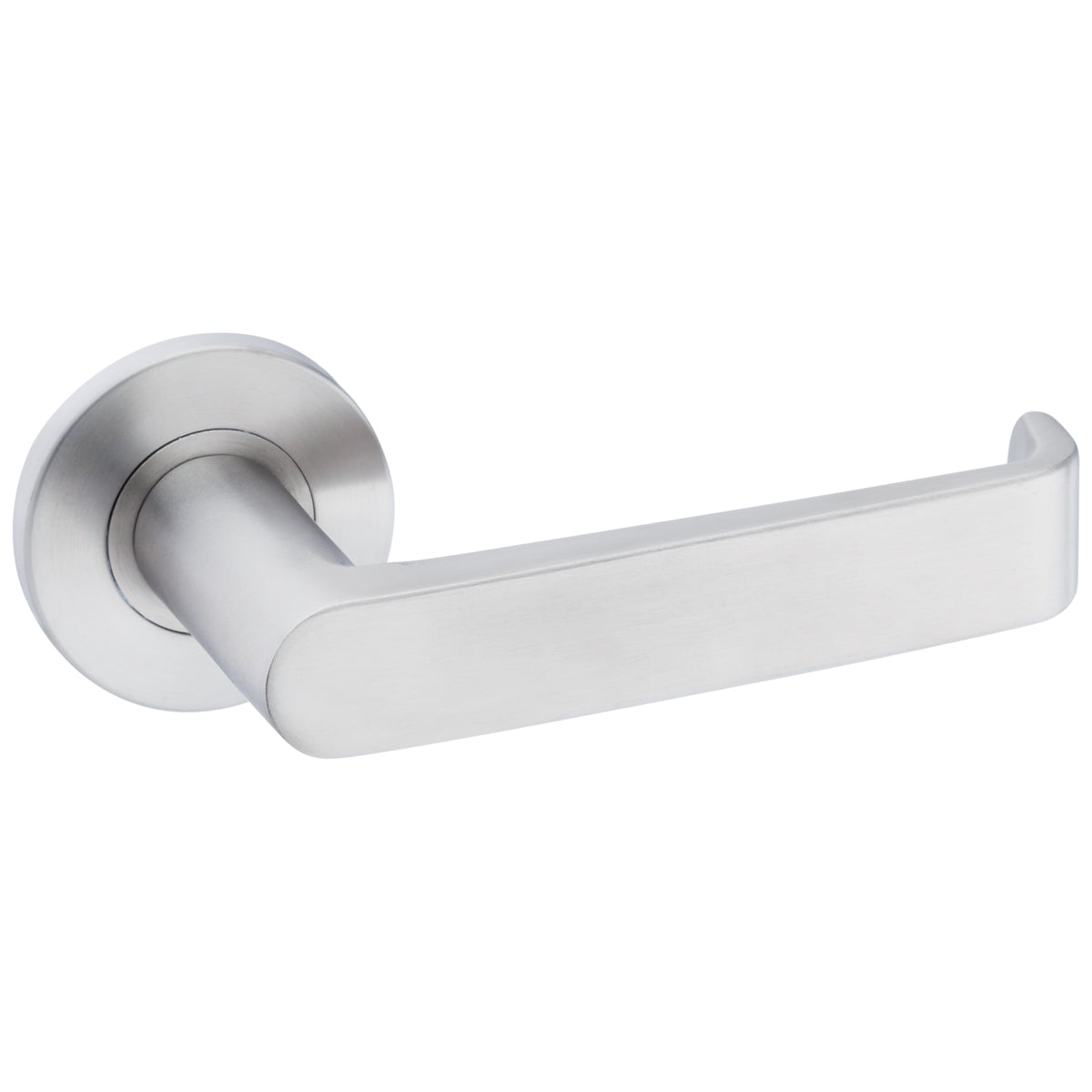 STAINLESS STEEL LEVER HANDLE ON ROSE