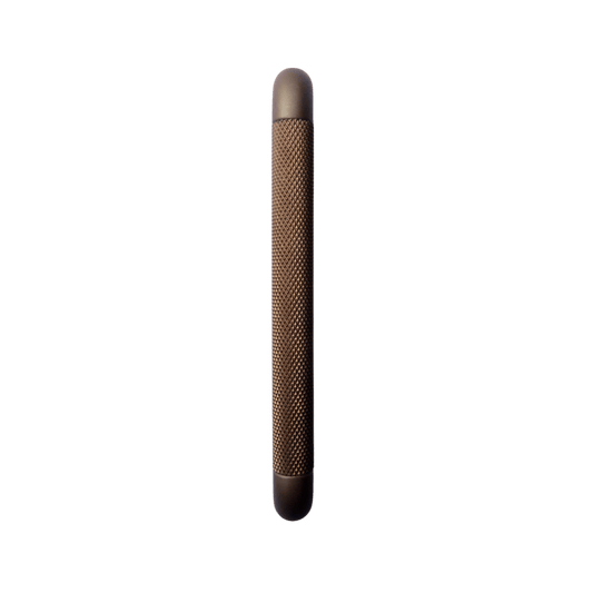 KNURLED D HANDLE ANTIQUE BRASS 128MM