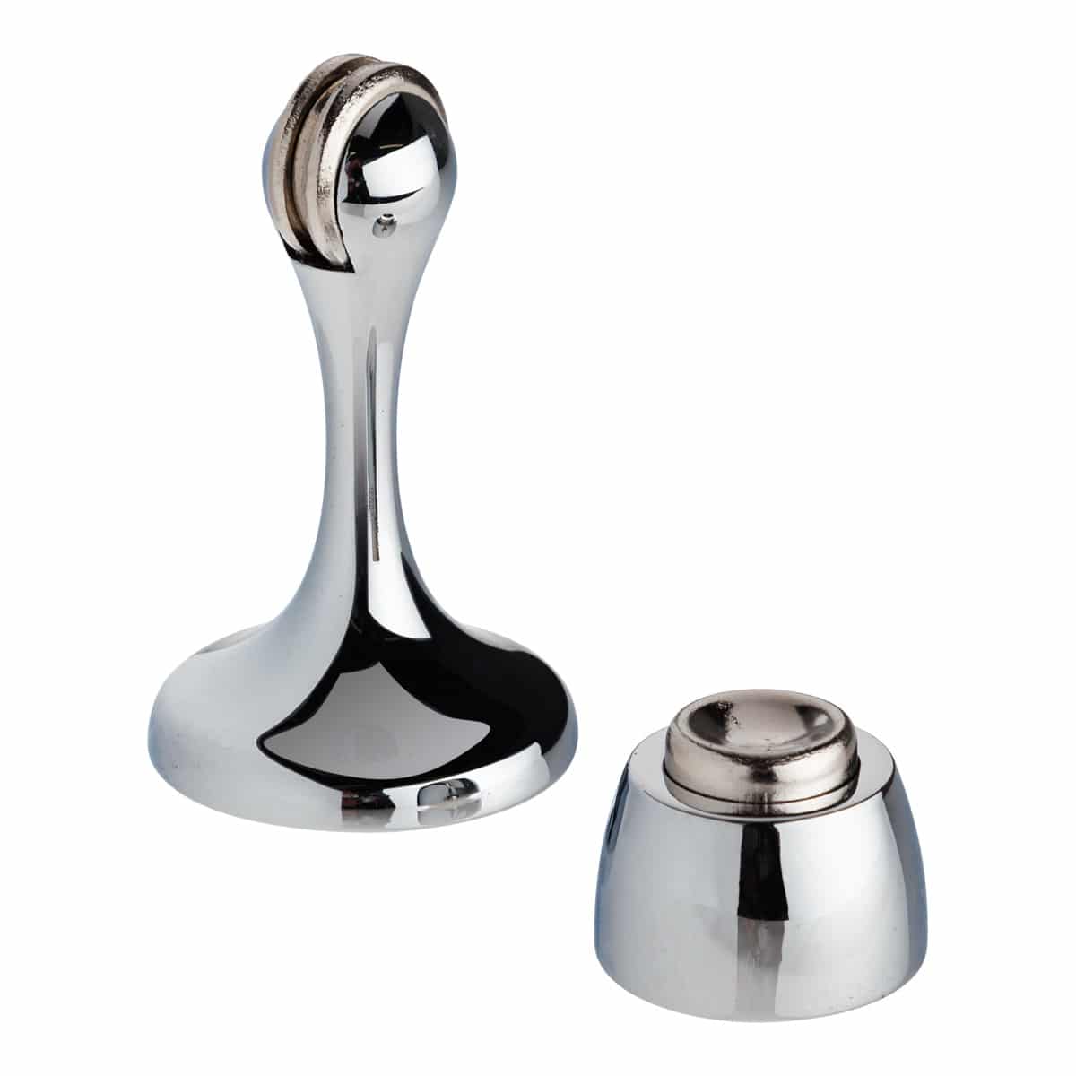 polished chrome wall mounted doorstop handles inc