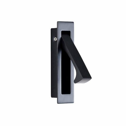 RECTANGULAR POCKET PULL BLK 80x20mm