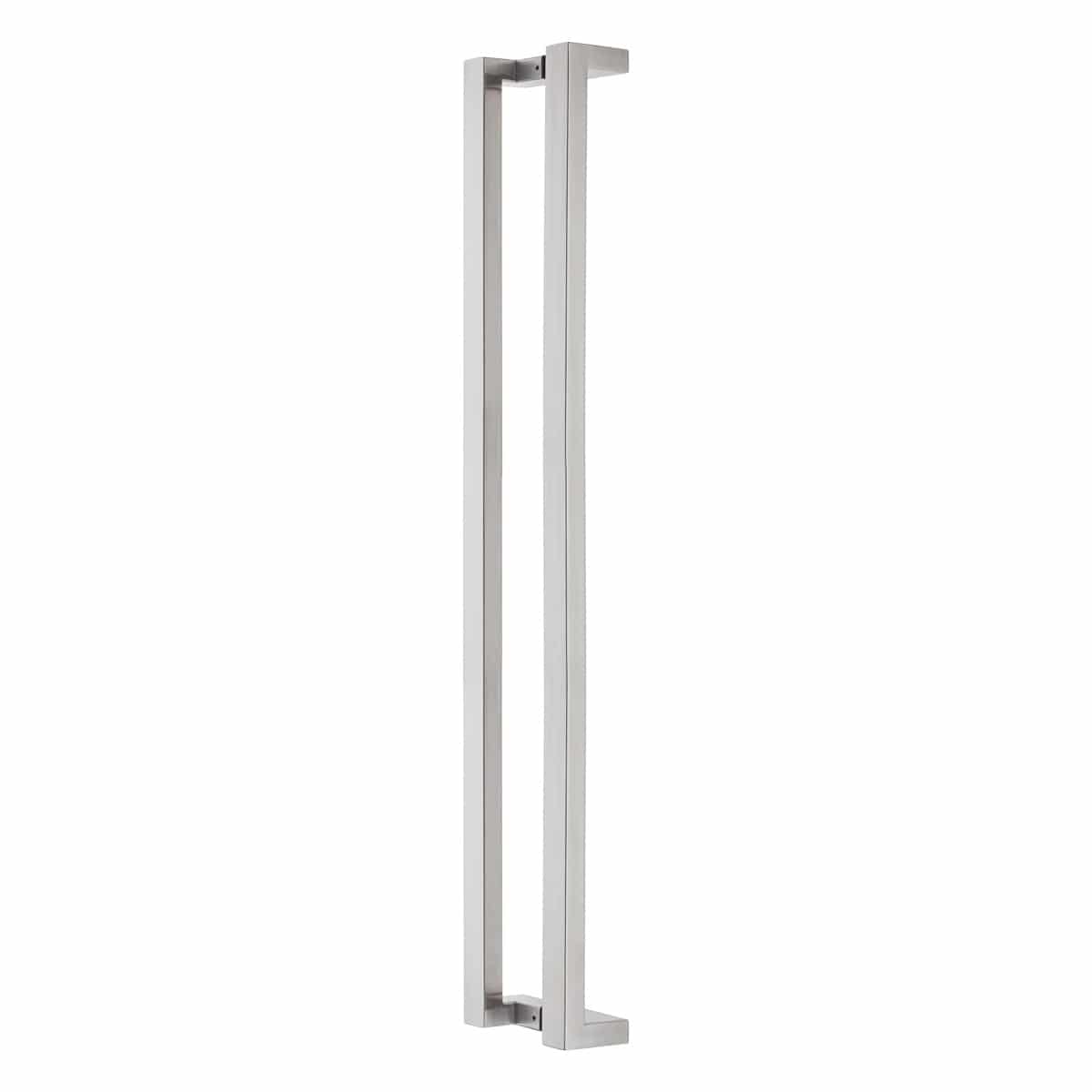 brushed stainless steel offset pull handle handles inc