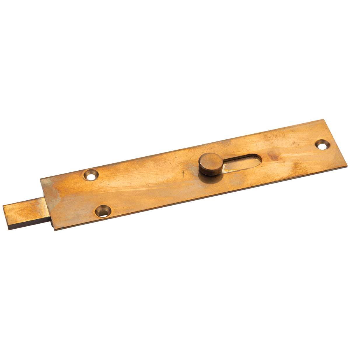 FLUSH BOLT BRASS 150mm FLAT SHOOT