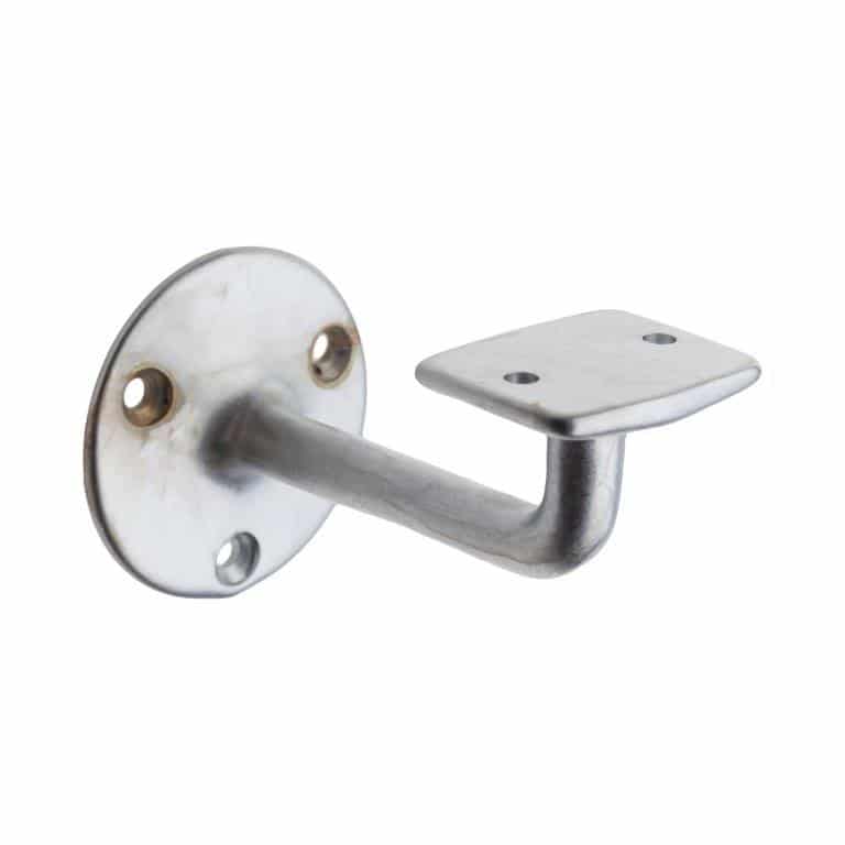 CRANKED FLAT HANDRAIL BRACKET SATIN CHRO