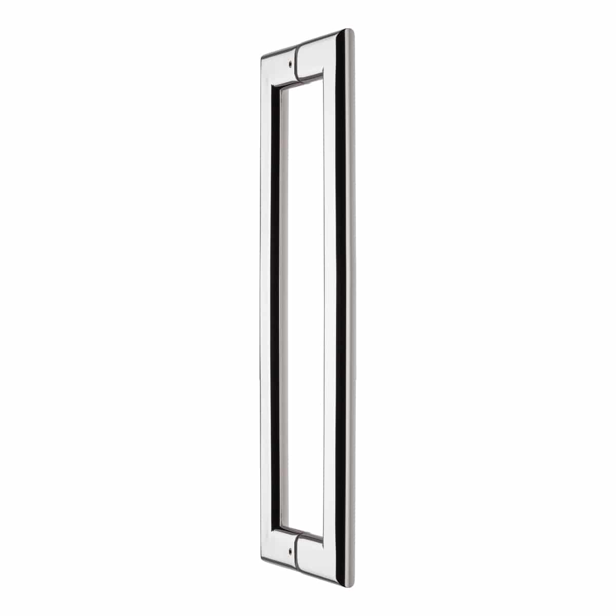 Polished stainless steel oval back to back pull handle Handles Inc