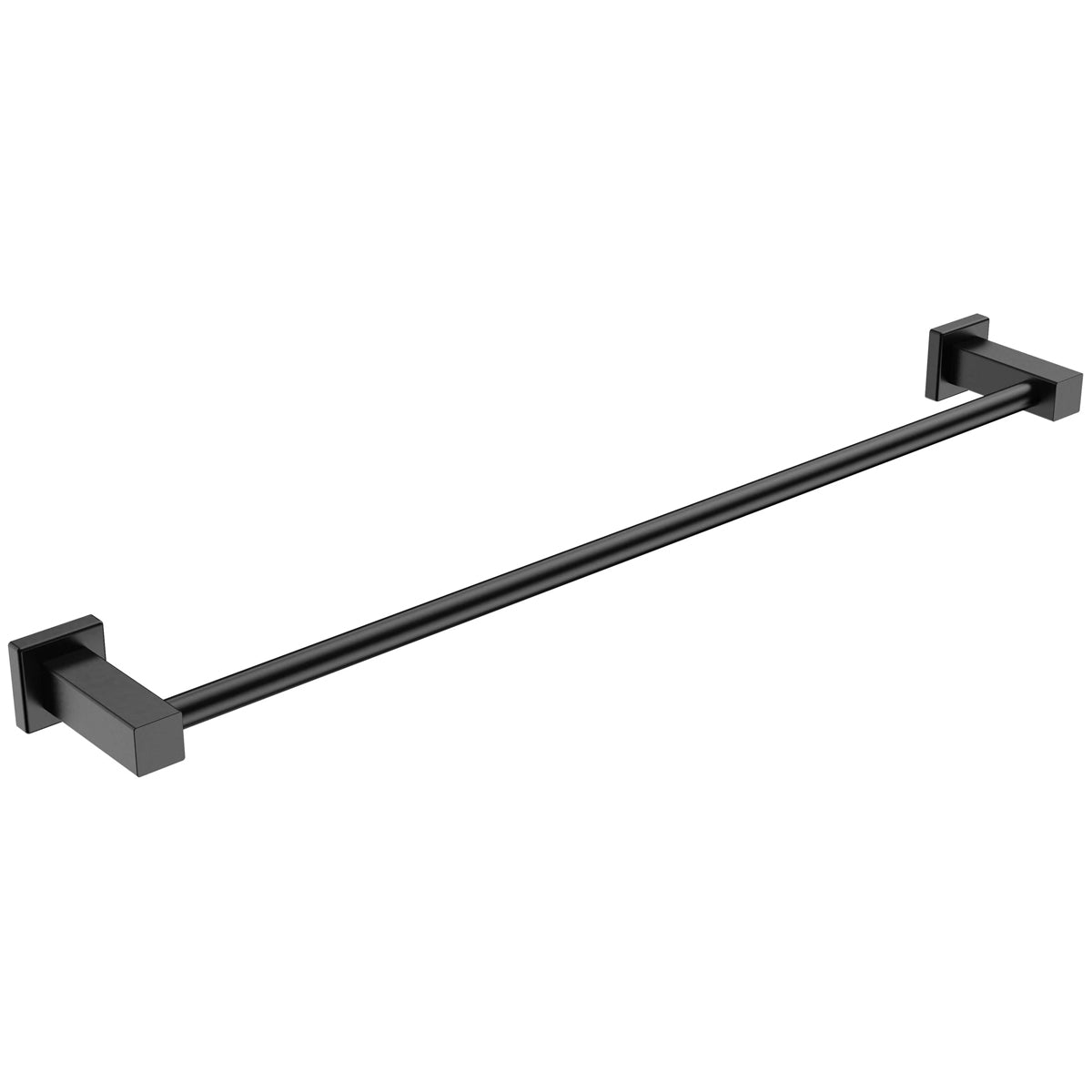SINGLE 650mm BLACK TOWEL RAIL