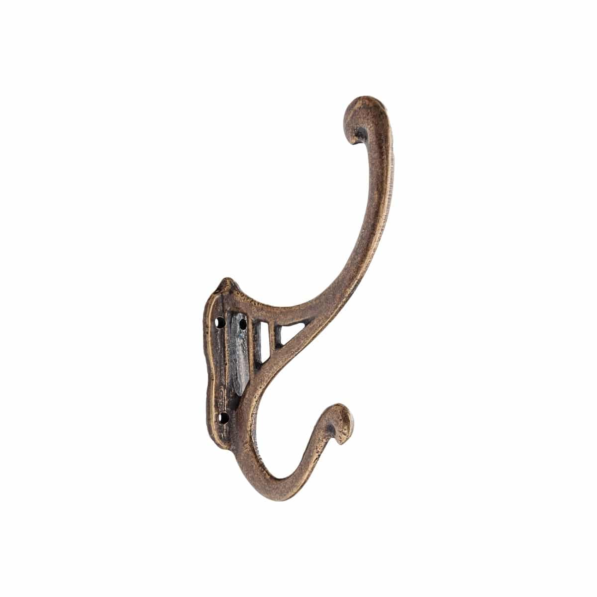 antique brass hat and coat hook