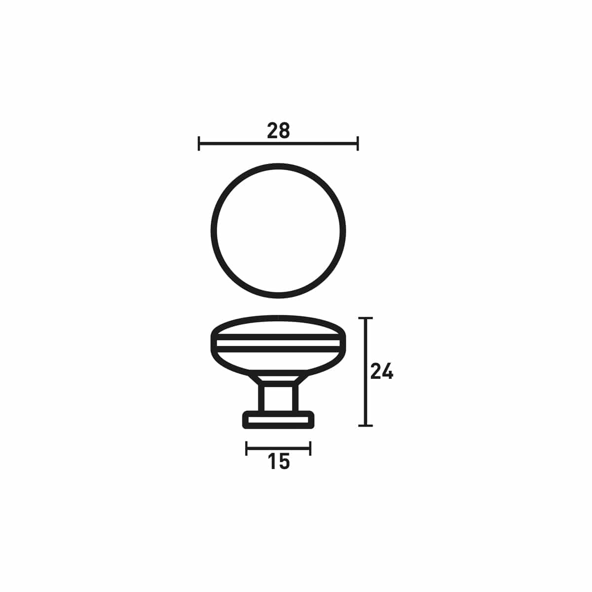 MUSHROOM KNOB SATIN NICKEL 29MM