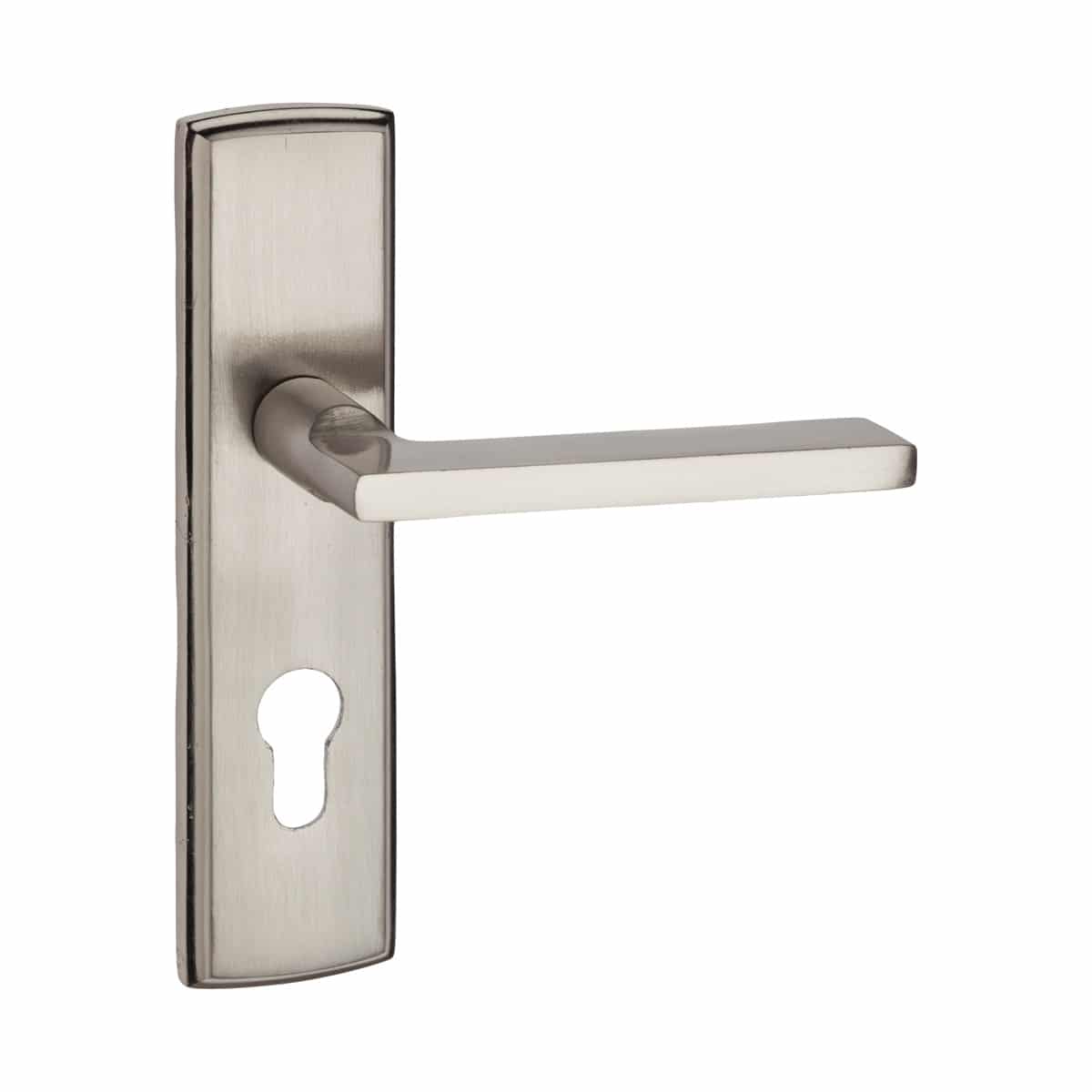 satin nickel handle on backplate handles inc