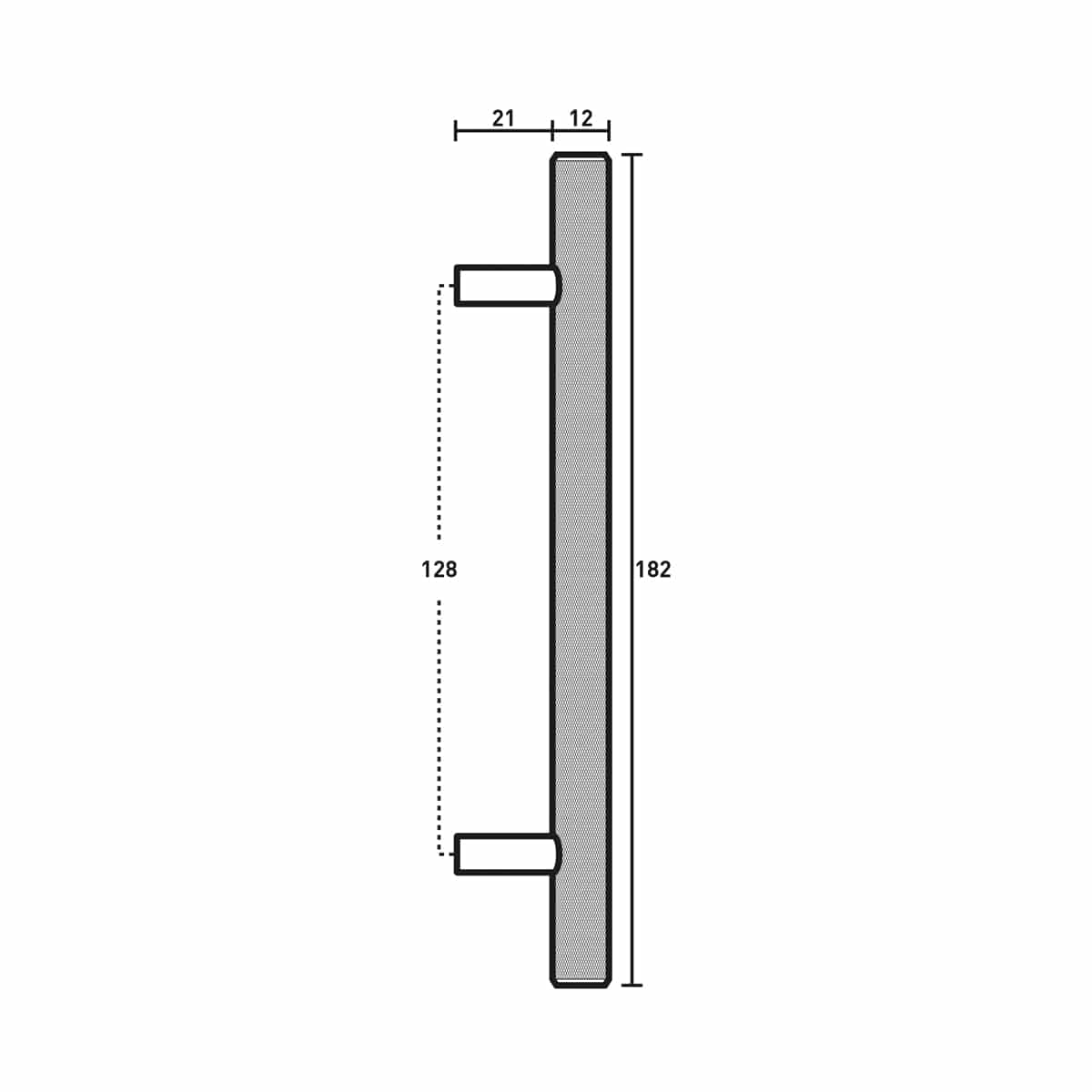 KNURLED T HANDLE S/STEEL 128MM