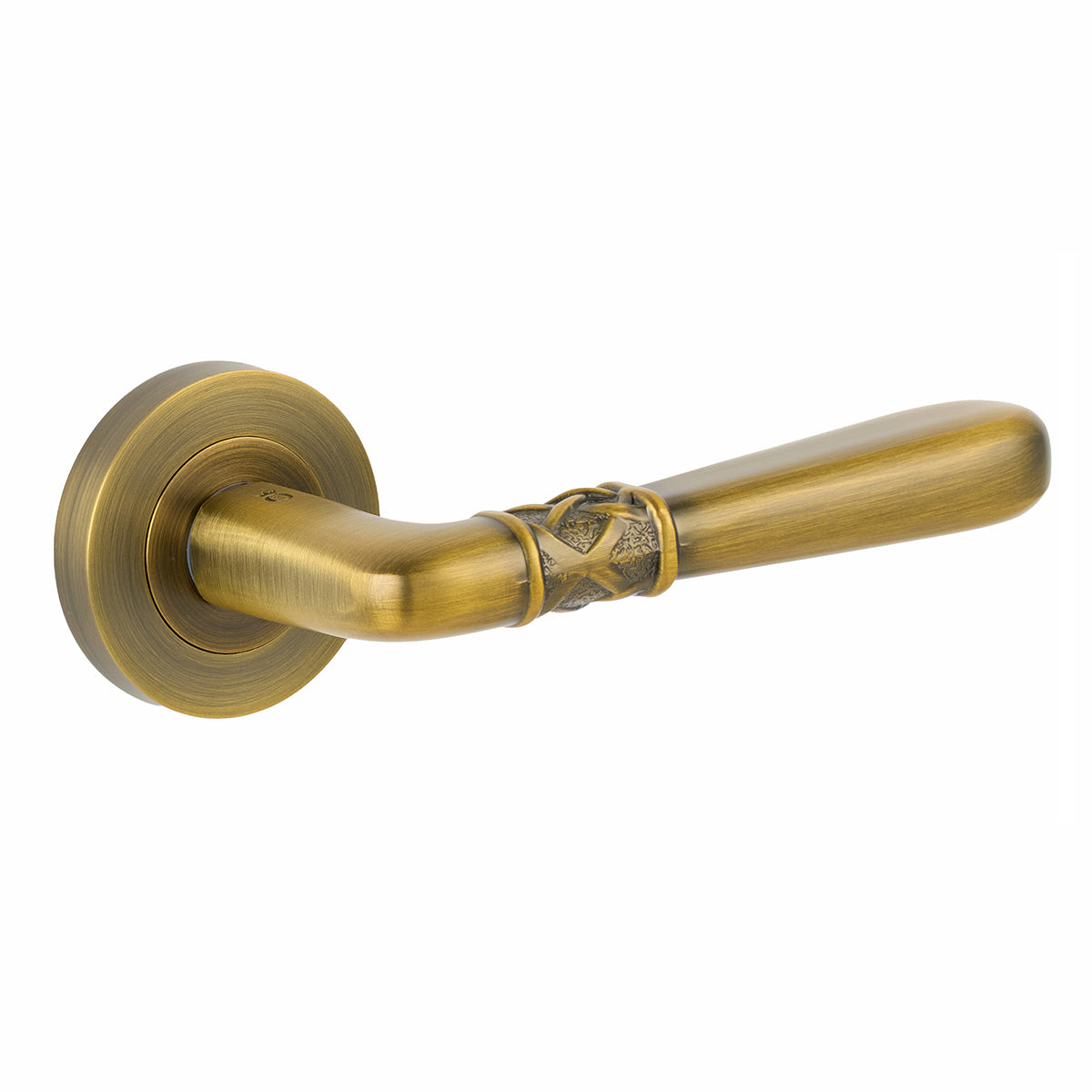 ALEXA LEVER ROUND ROSE ANTIQUE BRASS