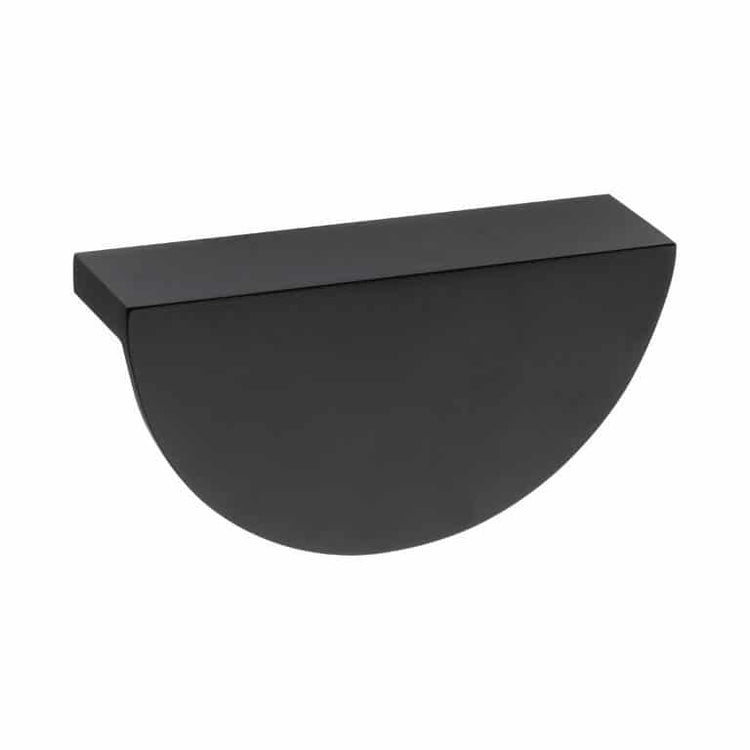 HALF MOON LIP HANDLE STAINLESS STEEL BLACK 64mm
