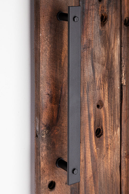 SQUARE BARN PULL HANDLE BLACK
