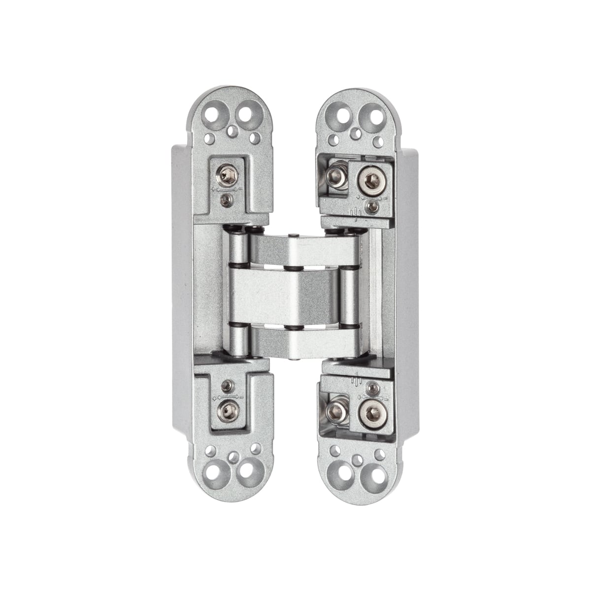 3D ADJ HINGE 40KG SILVER 140X30X24MM