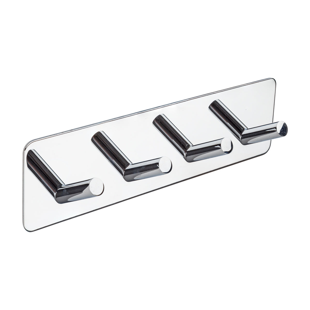 QUAD HOOK SQUARE SELF ADHESIVE POLISHED STAINLESS STEEL