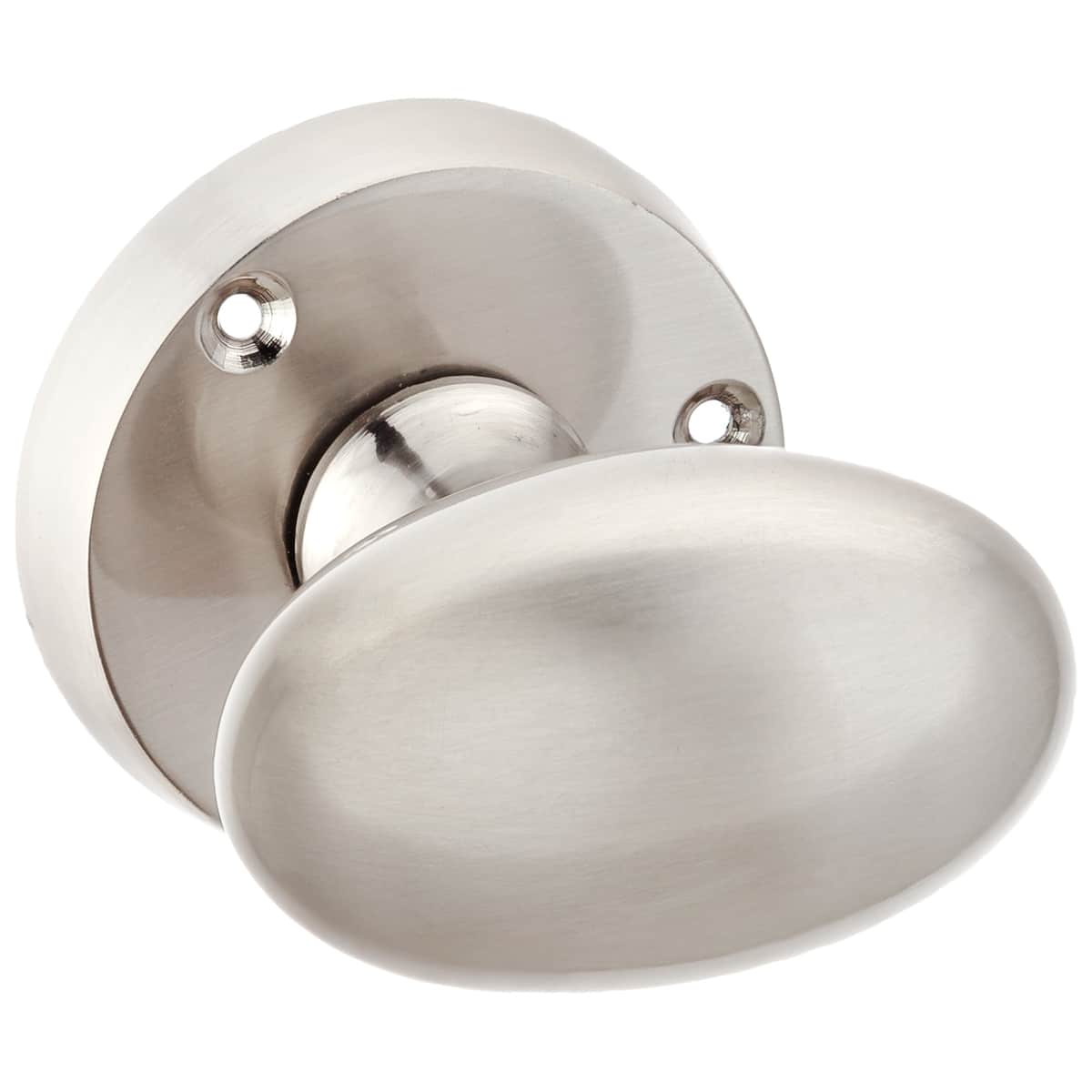 OVAL KNOB ON ROSE SATIN NICKEL
