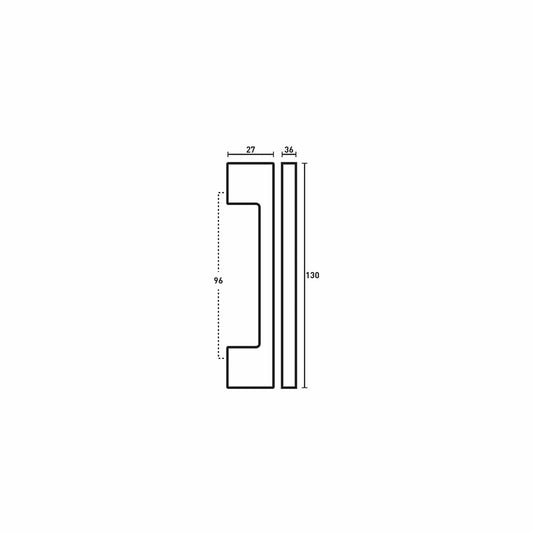 BARCELONA HANDLE MATT BLACK 96MM