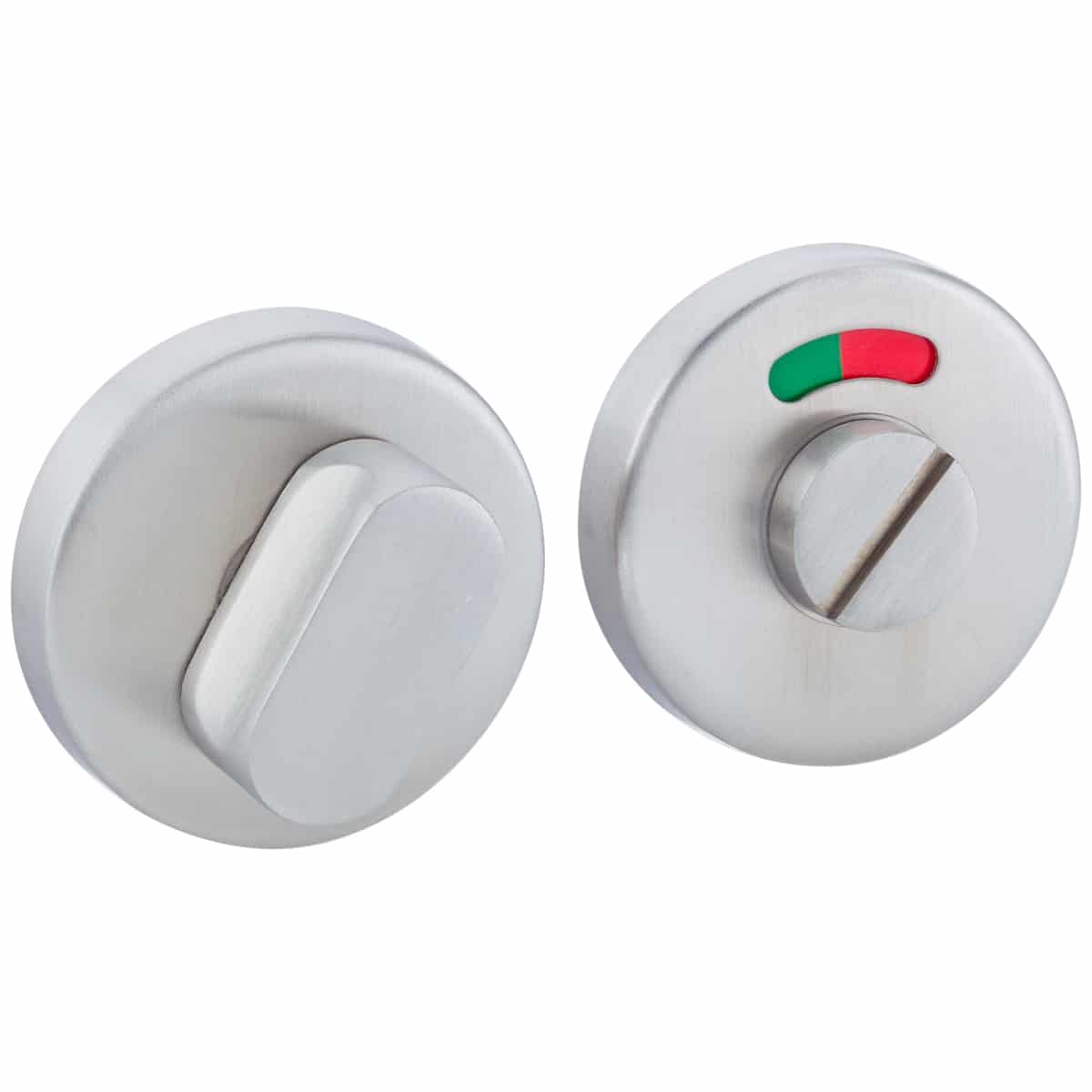 PRIVACY SET ROUND RED/GREEN RND STAINLESS STEEL