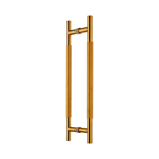 KNURLED PULL HANDLE S/BRASS 500X400X25MM