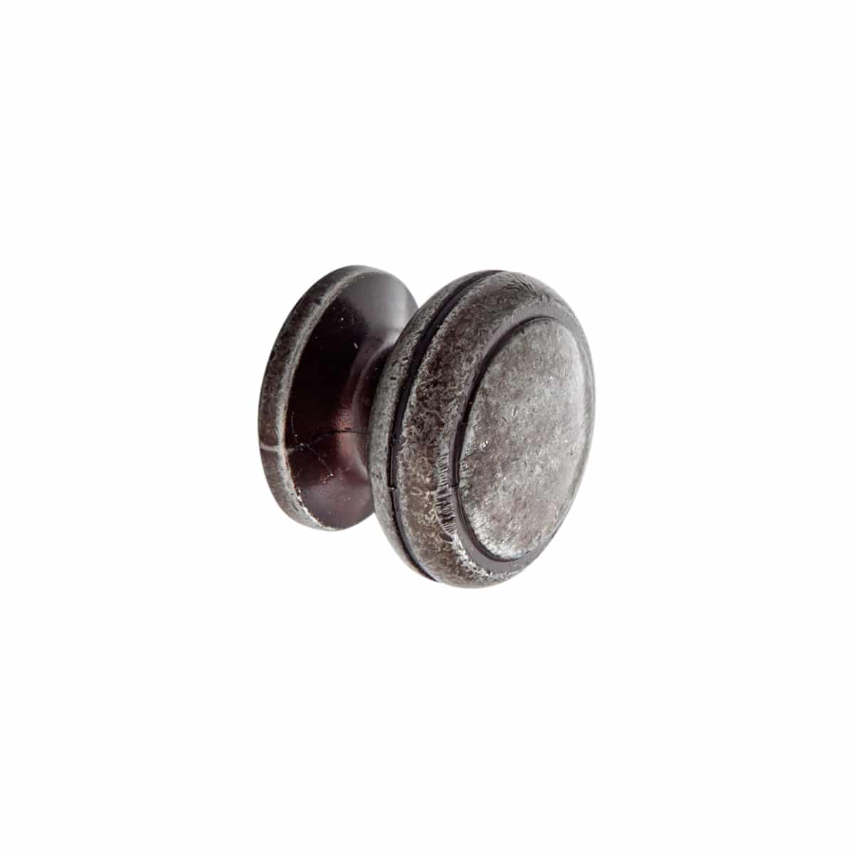 ROUND KNOB ZINC BLACK 20MM