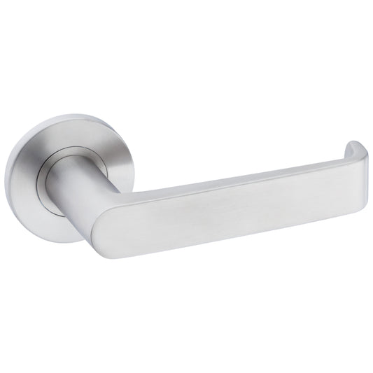 STAINLESS STEEL LEVER HANDLE ON ROSE