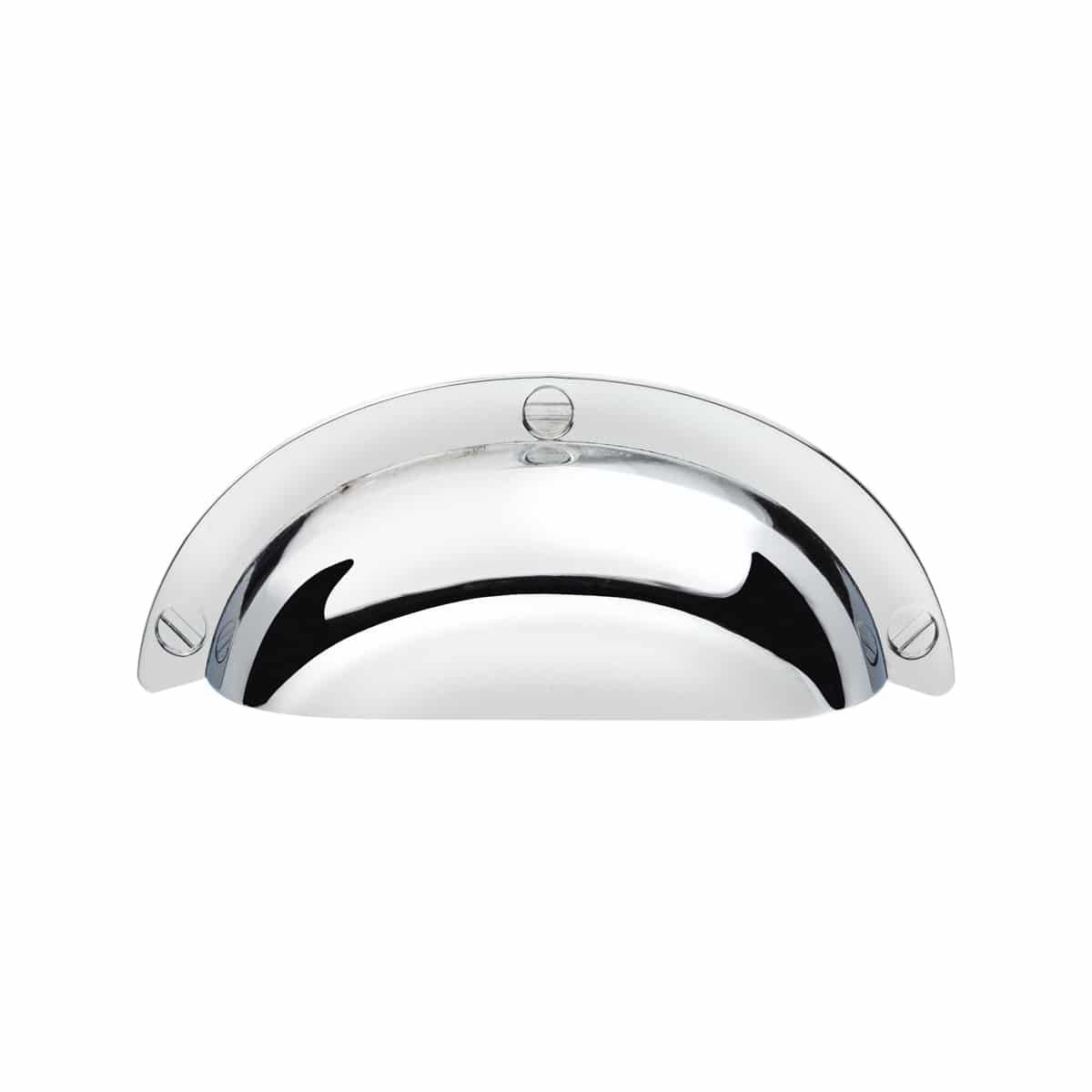 DECORATIVE SCREWS CUP HANDLE POLISHED CHROME 65MM