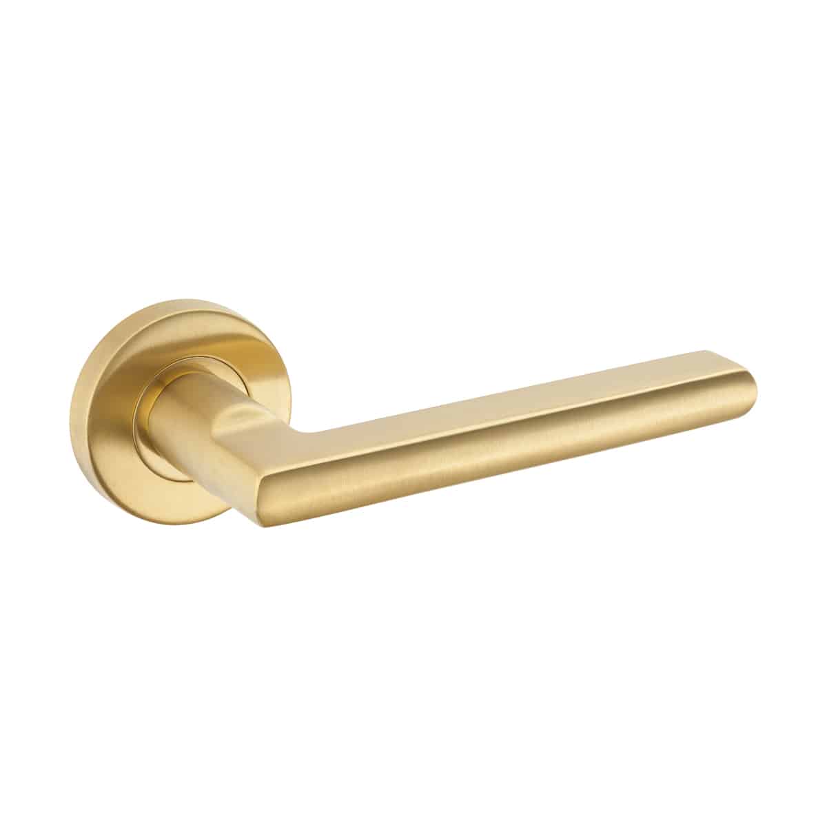 PELLO LEVER ON RND ROSE SATIN BRASS PVD