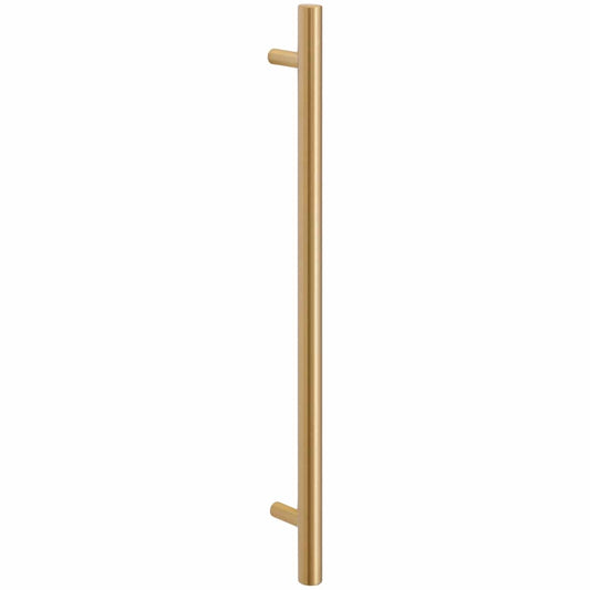T HANDLE SATIN BRASS CTC 150X12MM 96MM
