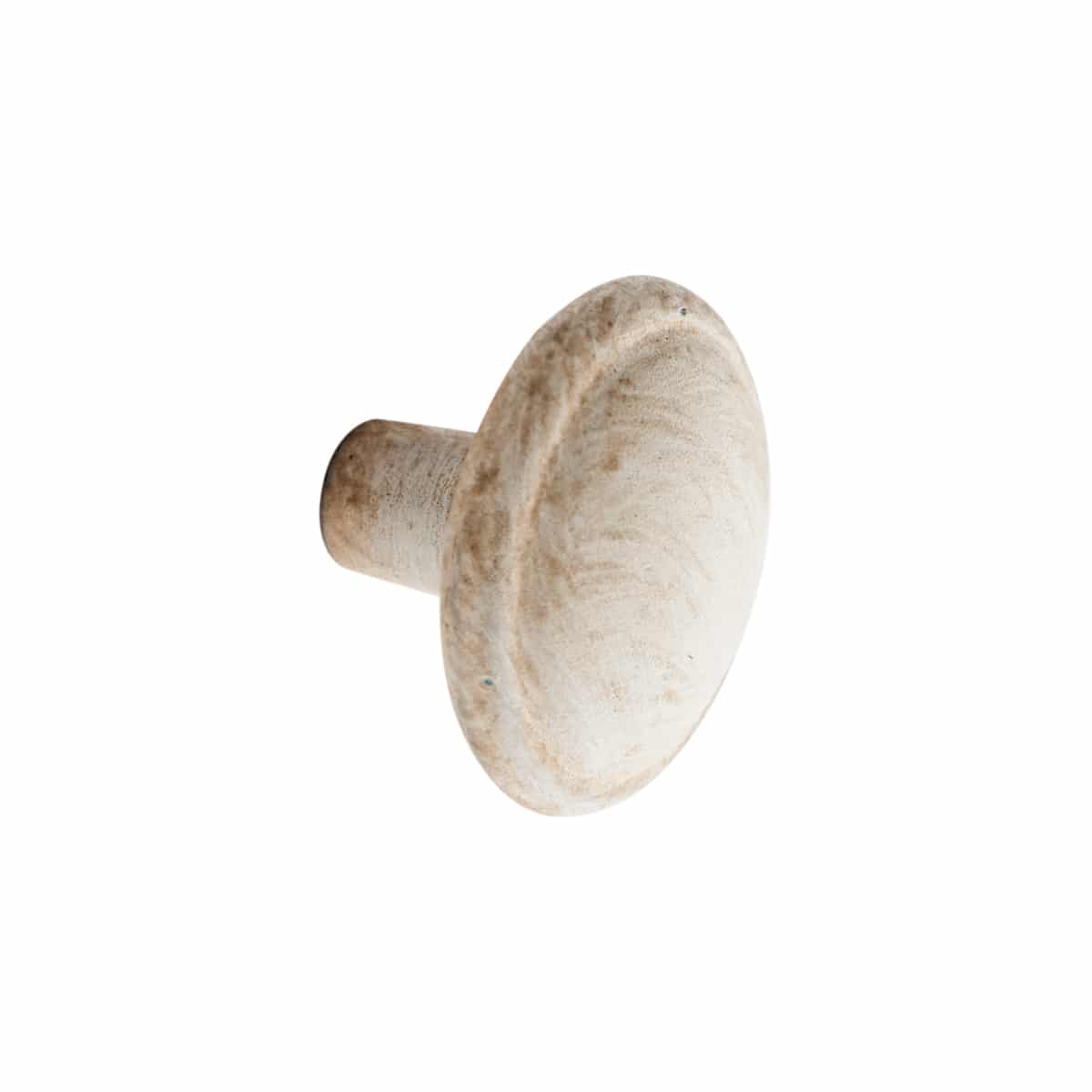 ROUND KNOB ANTIQUE WHITE 30MM