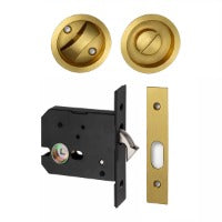 SLIDING WC HOOK LOCK SET 55dia SB PVD