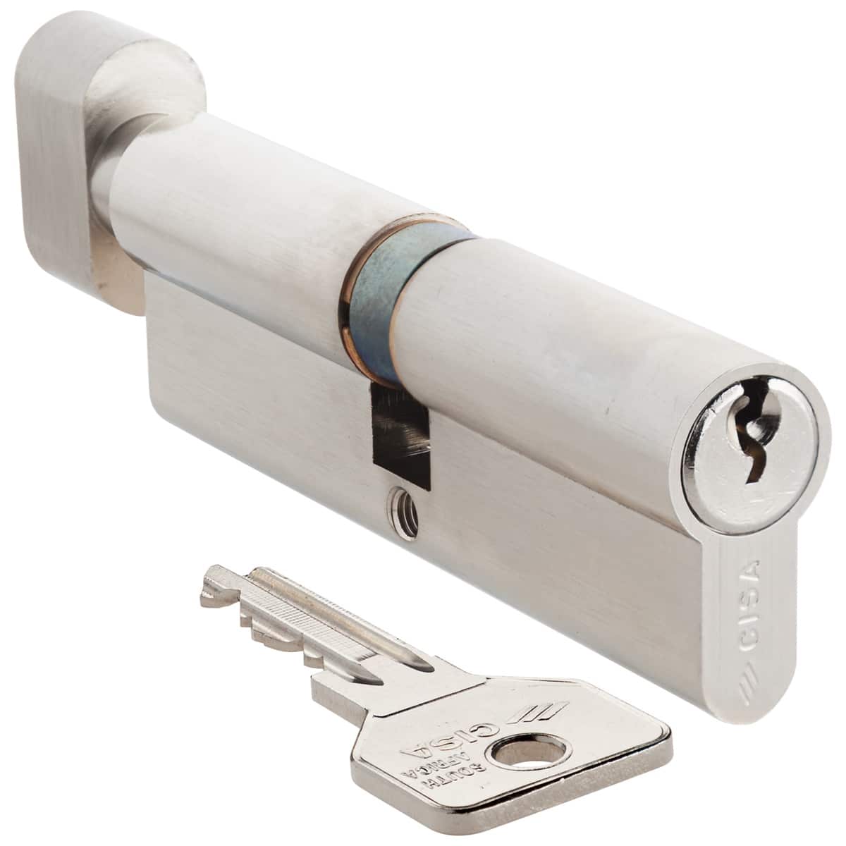 nickel knob cylinder cisa