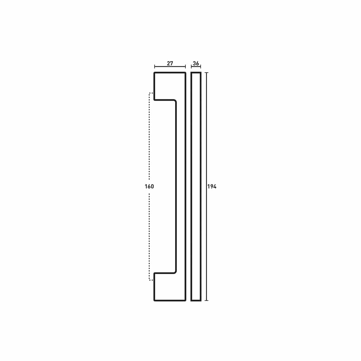 BARCELONA HANDLE SATIN NICKEL 160MM