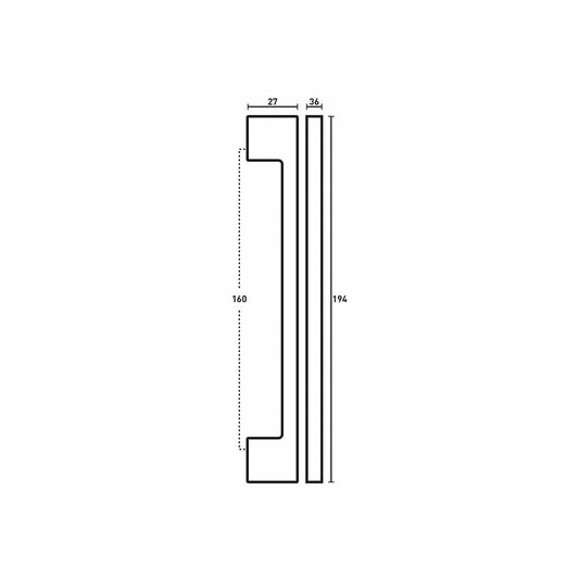 BARCELONA HANDLE SATIN NICKEL 160MM