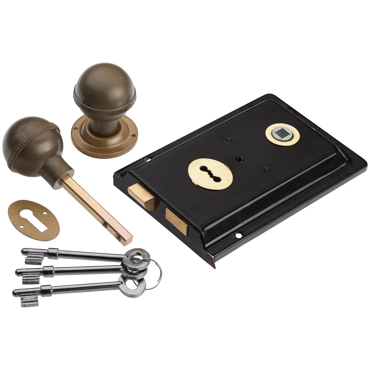 black rim lock handles inc