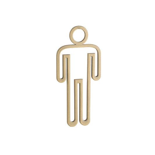 PICTO 140mm MALE SIGN BRASS