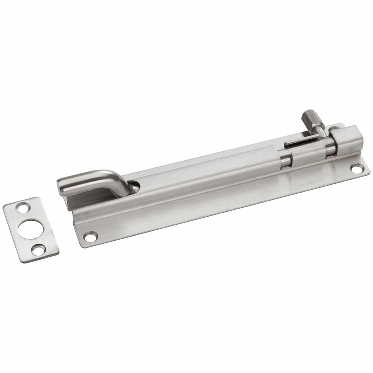 brushed stainless steel necked barrel bolt handles inc