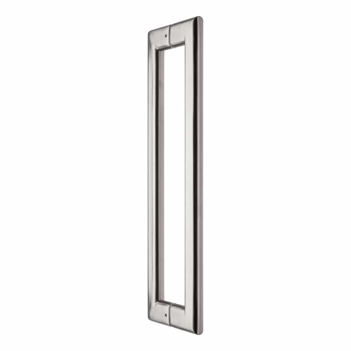 Brushed stainless steel oval back to back pull handle Handles Inc