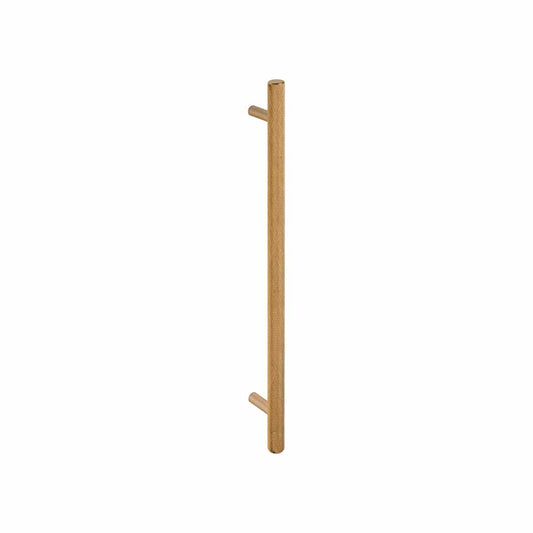 KNURLED T HANDLE SATIN BRASS 320MM