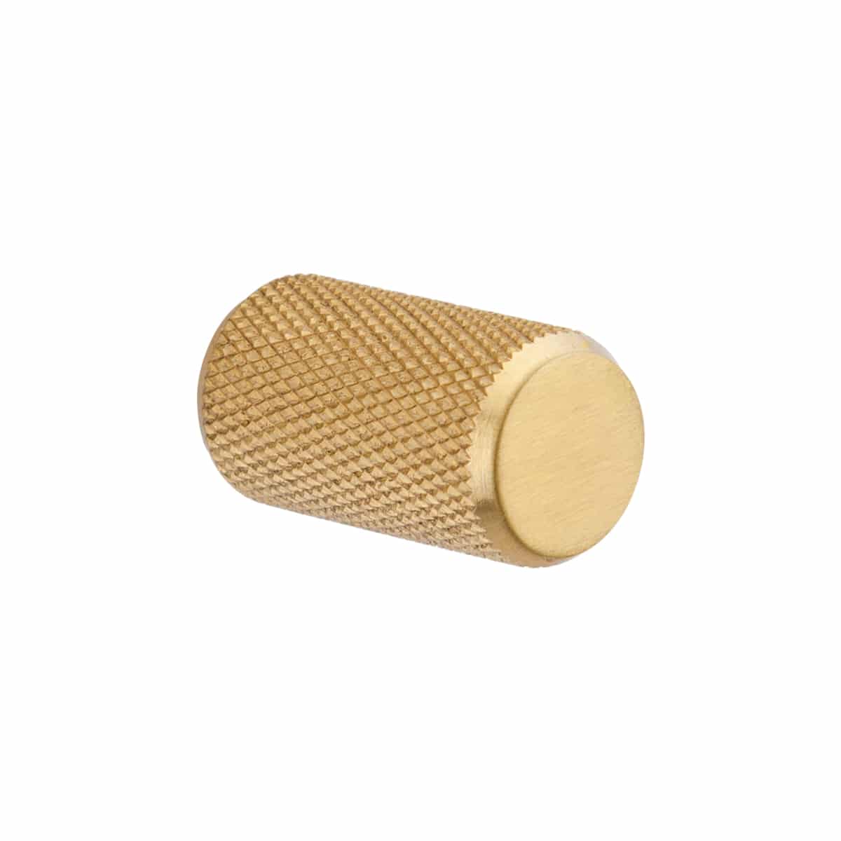 KNURLED KNOB SATIN BRASS