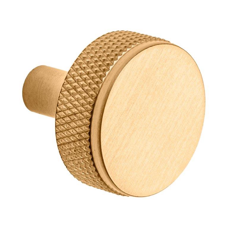 KNURLED EDGE T KNOB SATIN BRASS 32MM