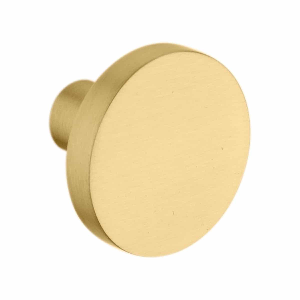 FLAT TOP KNOB SATIN BRASS
