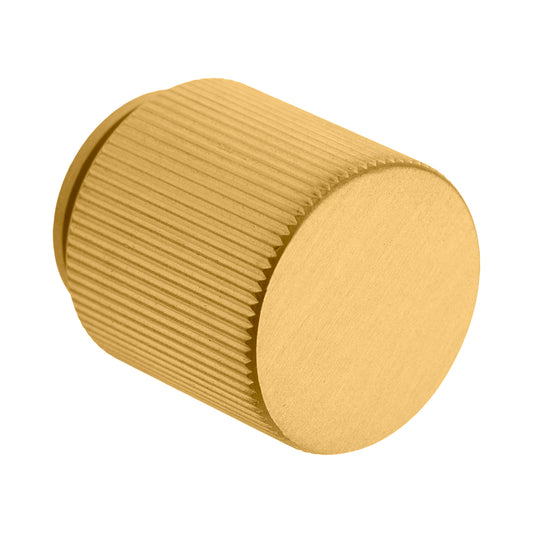SOLID BRASS LINE KNOB SATIN BRASS 25MM