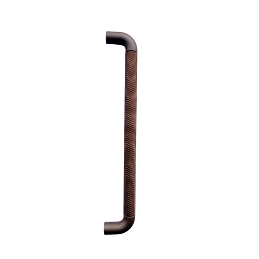 KNURLED D HANDLE ANTIQUE BRASS 192MM