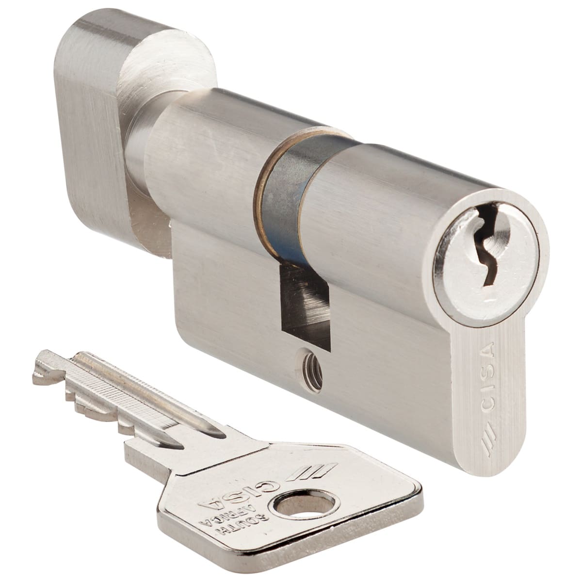 nickel knob cylinder cisa