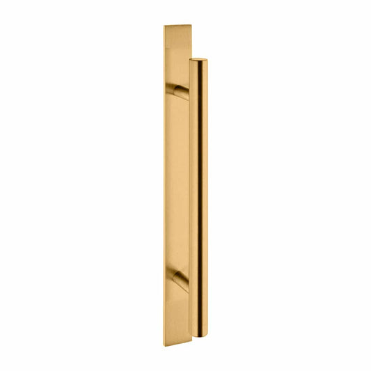 128MM T HANDLE ON PLATE BRASS 220X20MM
