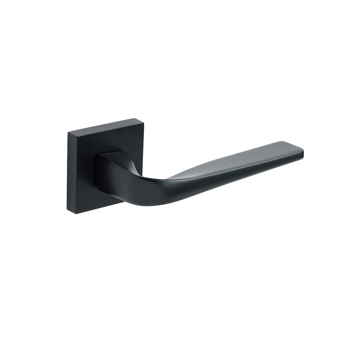 FORMA LEVER BLACK ON SQUARE ROSE INCLUDING ESCUTCHEONS
