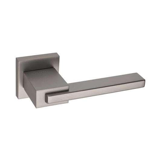 ALEXA LEVER SQUARE ROSE SATIN NICKEL INCLUDING ESCUTCHEONS