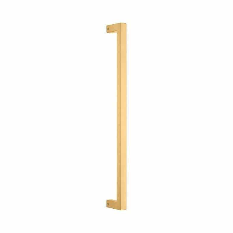 SQUARE SATIN BRASS PULL HANDLE 450MM