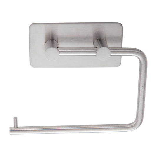 SELF ADH TOILET ROLL HOLDER BRUSHED STAINLESS STEEL