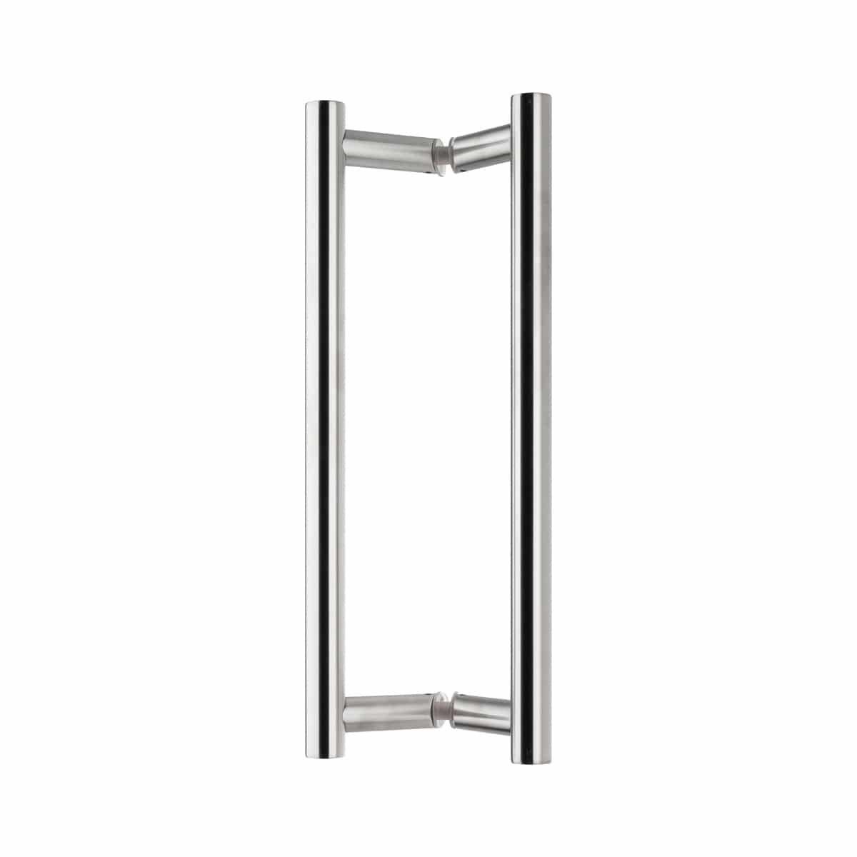 brushed stainless steel offset pull handle handles inc