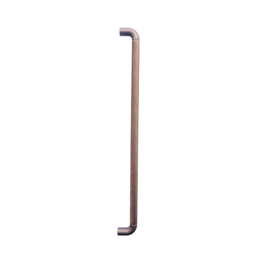 KNURLED D HANDLE ANTIQUE BRASS 320MM